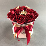 Classic Fragrance Rose Soap Flower Hat Box - Flower - Luxe Florist - - Eat Cake Today - Birthday Cake Delivery - KL/PJ/Malaysia