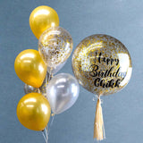 Classic Helium Confetti Balloon Bouquet - Balloons - Happy Balloon Shop - - Eat Cake Today - Birthday Cake Delivery - KL/PJ/Malaysia