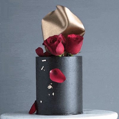 Cold Black & Red Rose Cake 5" - Designer Cake - D'sabroso - - Eat Cake Today - Birthday Cake Delivery - KL/PJ/Malaysia