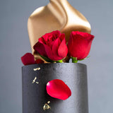 Cold Black & Red Rose Cake 5" - Designer Cake - D'sabroso - - Eat Cake Today - Birthday Cake Delivery - KL/PJ/Malaysia
