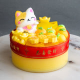 Cutie Lucky Cat Jelly Cake 5.5" - Jelly Cakes - Libra Cook & Bake - - Eat Cake Today - Birthday Cake Delivery - KL/PJ/Malaysia