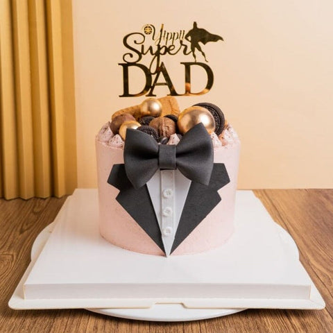 Dad's Pink Suit Designer Cake 6" - Designer Cakes - Yippii Gift - - Eat Cake Today - Birthday Cake Delivery - KL/PJ/Malaysia