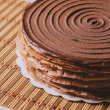 Dark Chocolate Mille Crepe Cake - Crepe Cakes - Lavish Patisserie - - Eat Cake Today - Birthday Cake Delivery - KL/PJ/Malaysia