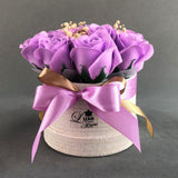 Deluxe Fragrance Rose Soap Flower Hat Box - Flower - Luxe Florist - Light Purple - Eat Cake Today - Birthday Cake Delivery - KL/PJ/Malaysia