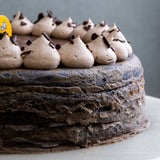 Divine Dark Chocolate Mille Crepe Cake 8" - Crepe Cakes - Yippii Gift - - Eat Cake Today - Birthday Cake Delivery - KL/PJ/Malaysia