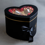 Double Love Heart Shape Gift Box - - Ding Feng Birdnest - Black - Eat Cake Today - Birthday Cake Delivery - KL/PJ/Malaysia