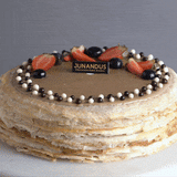 Espresso Macchiato Mille Crepe 8" - Mille Crepe - Junandus - - Eat Cake Today - Birthday Cake Delivery - KL/PJ/Malaysia