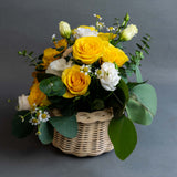 Gloria Fresh Flower Basket - Flowers - Bull & Rabbit - - Eat Cake Today - Birthday Cake Delivery - KL/PJ/Malaysia