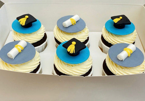 Graduation Cupcakes 6pcs - Customized Cakes - Pandalicious Bakery - - Eat Cake Today - Birthday Cake Delivery - KL/PJ/Malaysia