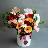 Happy Congratulations Fresh Flower Box - Flower - Bull & Rabbit - - Eat Cake Today - Birthday Cake Delivery - KL/PJ/Malaysia