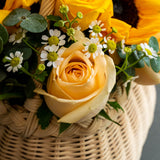 Happy Sunshine Fresh Flower Basket - Flower - Bull & Rabbit - - Eat Cake Today - Birthday Cake Delivery - KL/PJ/Malaysia