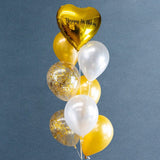 Heart Balloon Bouquet - Balloons - Happy Balloon Shop - Gold - Eat Cake Today - Birthday Cake Delivery - KL/PJ/Malaysia