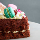 Heart Shape Monogram Cake 7" - Sponge Cakes - RE Birth Cake - - Eat Cake Today - Birthday Cake Delivery - KL/PJ/Malaysia