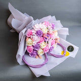 Heartie Soap Flower Bouquet - Flowers - Bull & Rabbit - - Eat Cake Today - Birthday Cake Delivery - KL/PJ/Malaysia