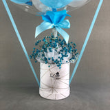 Hot Air Bubble Balloon Baby's Breath Flower Box - Balloons - Luxe Florist - - Eat Cake Today - Birthday Cake Delivery - KL/PJ/Malaysia
