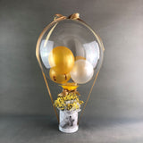 Hot Air Bubble Balloon Baby's Breath Flower Box - Balloons - Luxe Florist - Gold - Eat Cake Today - Birthday Cake Delivery - KL/PJ/Malaysia