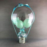 Hot Air Bubble Balloon Baby's Breath Flower Box - Balloons - Luxe Florist - Turquoise - Eat Cake Today - Birthday Cake Delivery - KL/PJ/Malaysia