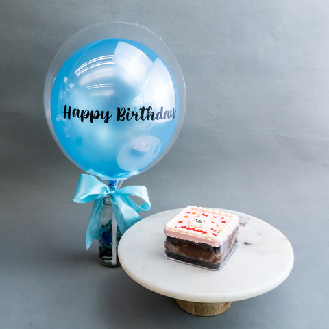 Korean Ins Container Dessert & Lollipop Bobo Balloon Bundle - Desserts - Lavish Patisserie - White Bunny - Eat Cake Today - Birthday Cake Delivery - KL/PJ/Malaysia