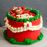 Korean Vintage Christmas Cake 6" - Designer Cakes - Cake Hub - - Eat Cake Today - Birthday Cake Delivery - KL/PJ/Malaysia