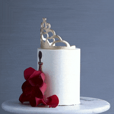 Lady in Rose Petal Dress Cake 5" - Designer Cake - D'sabroso - - Eat Cake Today - Birthday Cake Delivery - KL/PJ/Malaysia