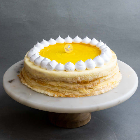 Lemon Cheese Mille Crepe Cake 8" - Crepe Cakes - Yippii Gift - - Eat Cake Today - Birthday Cake Delivery - KL/PJ/Malaysia