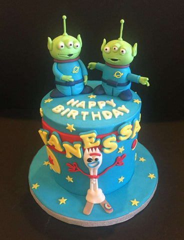 Little Green Men Cake 6 inch - Customized Cakes - B'Sweetbites - - Eat Cake Today - Birthday Cake Delivery - KL/PJ/Malaysia