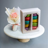 Macaron & Flower Bundle - Bundle Pack - Lavish Patisserie - 10 Pieces - Eat Cake Today - Birthday Cake Delivery - KL/PJ/Malaysia