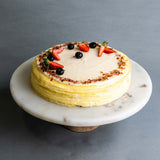 Madagascar Vanila Yogurt Mille Crepe Cake 8" - Crepe Cakes - Cake Hub - - Eat Cake Today - Birthday Cake Delivery - KL/PJ/Malaysia