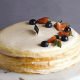 Madagascar Vanilla Mille Crepe 8" - Mille Crepe - Junandus - - Eat Cake Today - Birthday Cake Delivery - KL/PJ/Malaysia