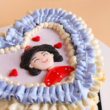 Mama's Vintage Heart Cake 6" - Buttercakes - Cake Hub - - Eat Cake Today - Birthday Cake Delivery - KL/PJ/Malaysia