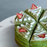 Matcha Azuki Bean Mille Crepe Cake - Crepe Cakes - Bite Sensation Bakehouse - - Eat Cake Today - Birthday Cake Delivery - KL/PJ/Malaysia