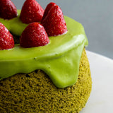 Matcha Strawberry Chiffon Cake 6" - Sponge Cakes - Seventh Day Café - - Eat Cake Today - Birthday Cake Delivery - KL/PJ/Malaysia