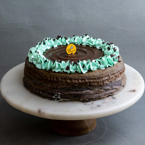 Mint Chocolate Mille Crepe Cake 8" - Crepe Cakes - Yippii Gift - - Eat Cake Today - Birthday Cake Delivery - KL/PJ/Malaysia