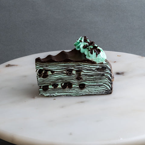 Mint Chocolate Mille Crepe Slice Cake - Slice Cakes - Lavish Patisserie - - Eat Cake Today - Birthday Cake Delivery - KL/PJ/Malaysia