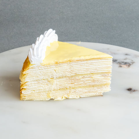 Musang King Durian Mille Crepe Cake Slice - Crepe Cakes - Lavish Patisserie - - Eat Cake Today - Birthday Cake Delivery - KL/PJ/Malaysia