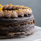 Nutty-Mushy Nutella Banana Mille Crepe Cake 8" - Crepe Cakes - Yippii Gift - - Eat Cake Today - Birthday Cake Delivery - KL/PJ/Malaysia