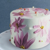 Painting Flower Cake 8" - Buttercakes - The Monster Baker - - Eat Cake Today - Birthday Cake Delivery - KL/PJ/Malaysia