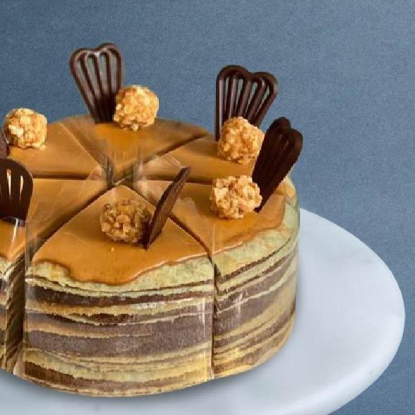 Peanut Butter Dark Chocolate Crepe Cake Birthday Delivery Penang