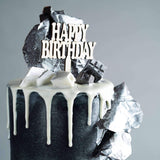Silver Monochrome Cake 4" - Designer Cake - The Buttercake Factory - - Eat Cake Today - Birthday Cake Delivery - KL/PJ/Malaysia