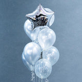Star Balloon Bouquet - Balloons - Happy Balloon Shop - Sliver - Eat Cake Today - Birthday Cake Delivery - KL/PJ/Malaysia