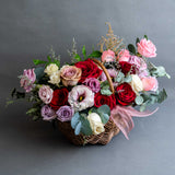 Wishful Fresh Flower Basket - Flowers - Tailored Floral & Balloon - - Eat Cake Today - Birthday Cake Delivery - KL/PJ/Malaysia