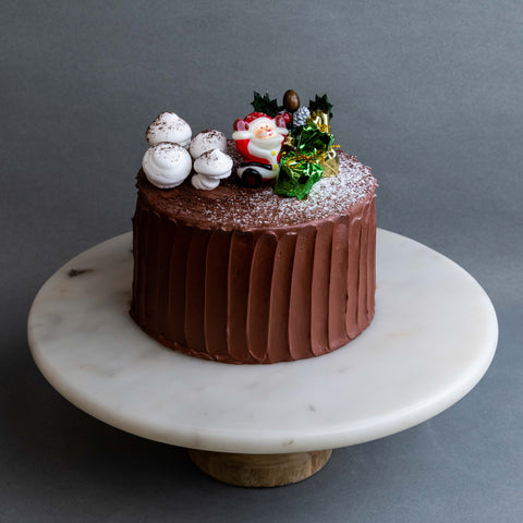 X'mas Hazelnut Chocolate Log 6" - Sponge Cakes - Cake Sense - - Eat Cake Today - Birthday Cake Delivery - KL/PJ/Malaysia